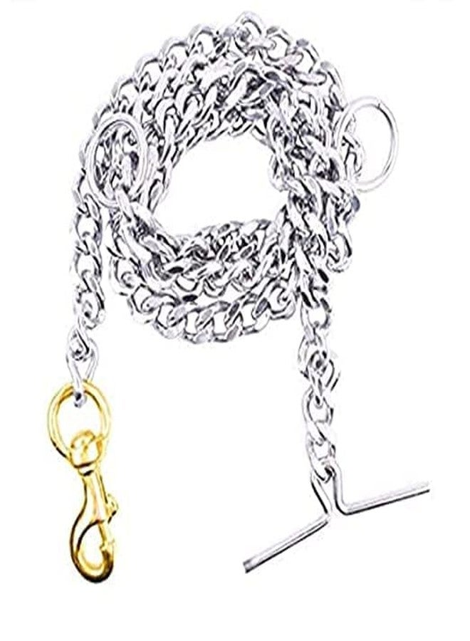 KittuPet Dog Stainless Steel 152 cm Long Leash Chain with Strong Brass Hook for All Breed Dogs - Image 1